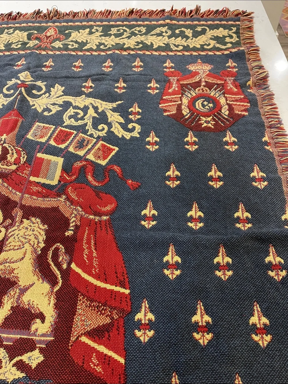 Vintage Goodwin Weavers Royal Arms Throw/Blanket